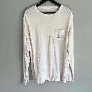 Vineyard Vines Classic distressed Long sleeve Shirt Size Large Medium